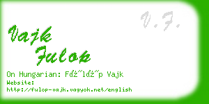 vajk fulop business card